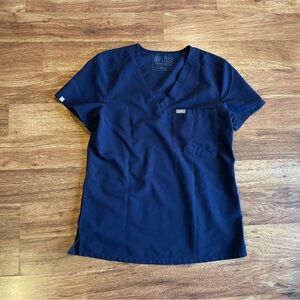 Figs Navy Blue Catarina One Pocket Scrub Top XS